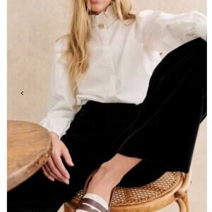 NWT Sezane Ambre White Button Up Shirt Size Small/36